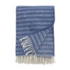 Plaid blauw eco lamswol summit klippan