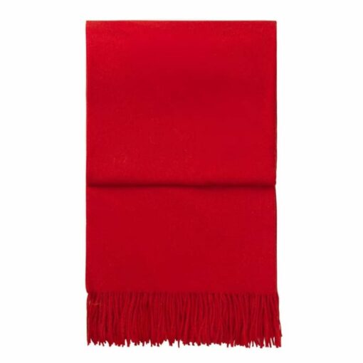 Plaid rood effen alpacawol elvang