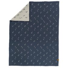 katoenen wiegdeken donkerblauw fresk