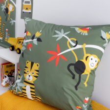 kussen olijfgroen jungle aap kinderkamer