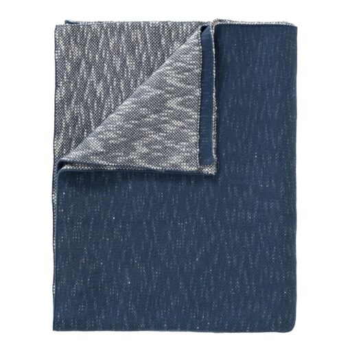 ledikantdeken bio katoen donkerblauw