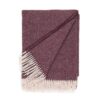 plaid bordeaux rood aubergine merinowol diamant ookinhetpaars