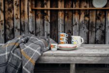plaid donkergrijs wol ruiten tartan klippan