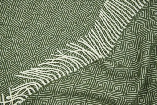 plaid donkergroen merino wol diamant ookinhetpaars