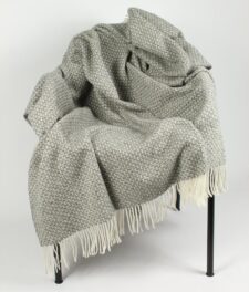 plaid grijs wol streepjes