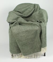plaid groen wol visgraatje