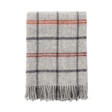 plaid lichtgrijs ruiten lamswol klippan