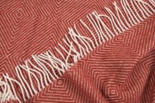 plaid merinowol terracotta diamant ookinhetpaars