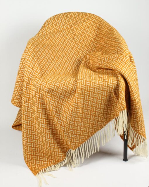 plaid mosterd geel wol geo