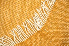 plaid mosterdgeel wol ookinhetpaars diamant