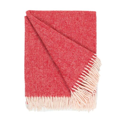 plaid rood wol visgraat mini ookinhetpaars