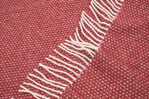plaid steenrood merinowol ookinhetpaars streepjes