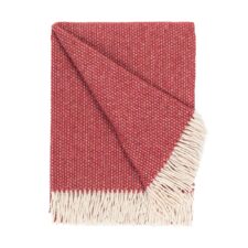 plaid steenrood merinowol streepjes ookinhetpaars