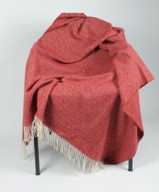 pladi steenrood terra merinowol streepjes wol