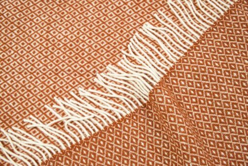 plaid terracotta oranje wol diamant ookinhetpaars