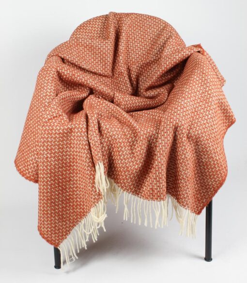 plaid terracotta wol streepjes