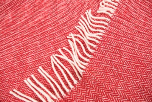 plaid wol rood visgraat mini ookinhetpaars
