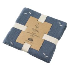 wiegdeken bio katoen donkerblauw