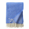 Plaid blauw lamswol klippan loop