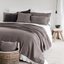 jerseykatoen sprei kussens taupe