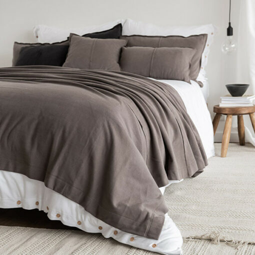 jerseykatoenen sprei sierkussens taupe