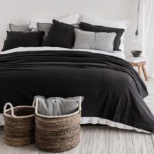 zachte jersey sprei groot antraciet