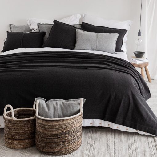 zachte jersey sprei groot antraciet