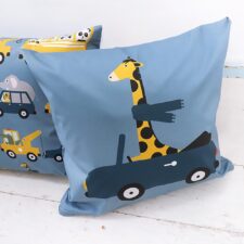 Sierkussen Dieren Onderweg Sportwagen jeans blauw