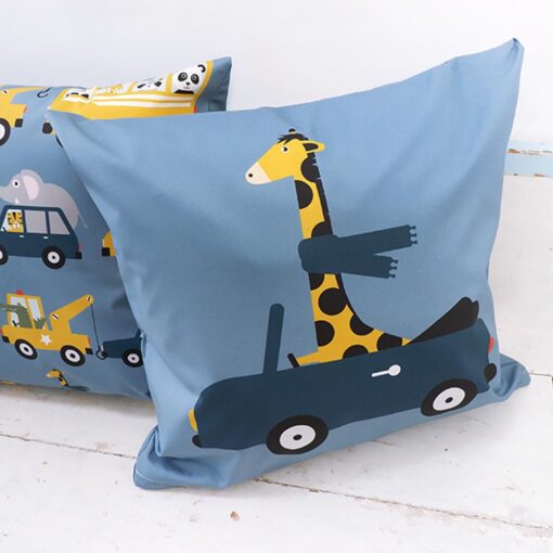 Sierkussen Dieren Onderweg Sportwagen jeans blauw