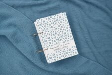 wiegdeken ledikantdeken blauw meyco gebreid bio katoen