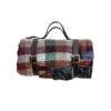 Picknickkleed groen bordeaux bruin wol ruiten