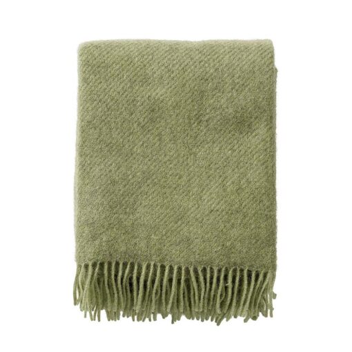 plaid groen gotland lamswol klippan wol