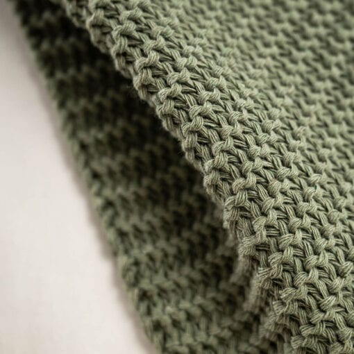 woonplaid olijfgroen gebreid katoen moyha lazy morning olive
