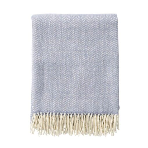 plaid blauw cashmere merino klippan tippy