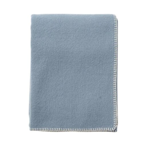 plaid blauw lamswol klippan uno