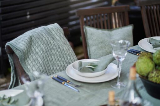 plaid wol lamswol groen klippan otis