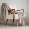 Plaid beige wol gebreid Moyha Pure Wool Pattern