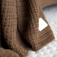 Wollen plaid bruin moyha pure wool