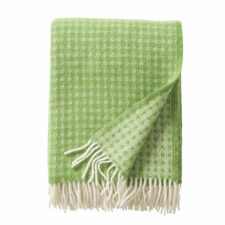 Plaid groen lamswol klippan loop