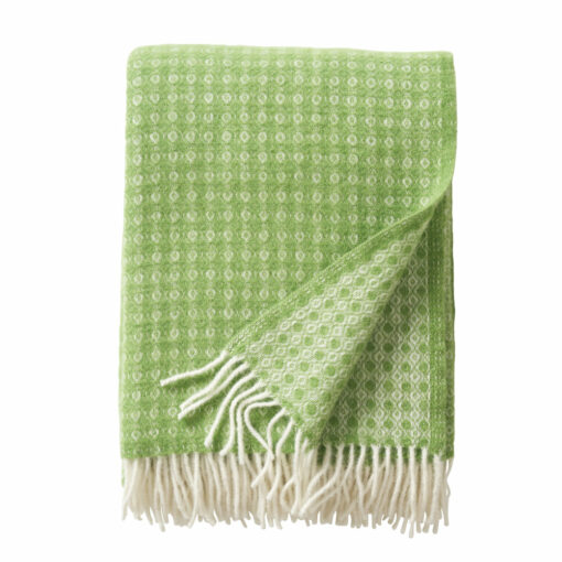 Plaid groen lamswol klippan loop