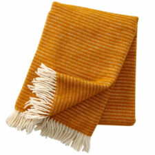 plaid okergeel lamswol klippan ralph