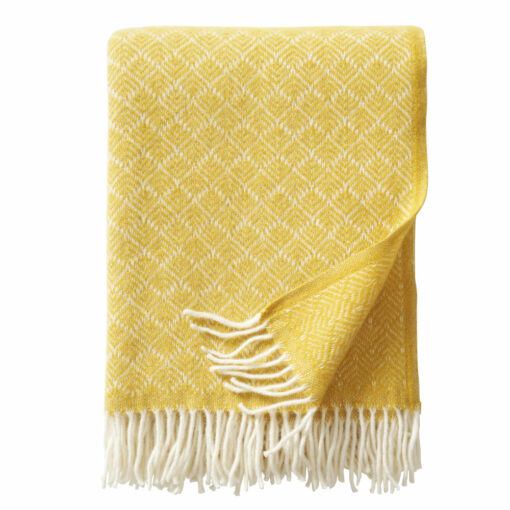 plaid geel eco lamswol klippan pampas