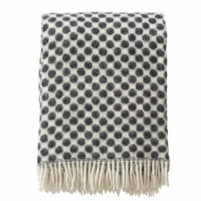 plaid zwart wit stippen klippan gotland
