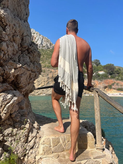 Hamamdoek grijs, katoen, Beachie, Cannes - Afbeelding 5