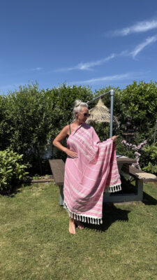katoenen hamamdoek roze beachie blanes rose