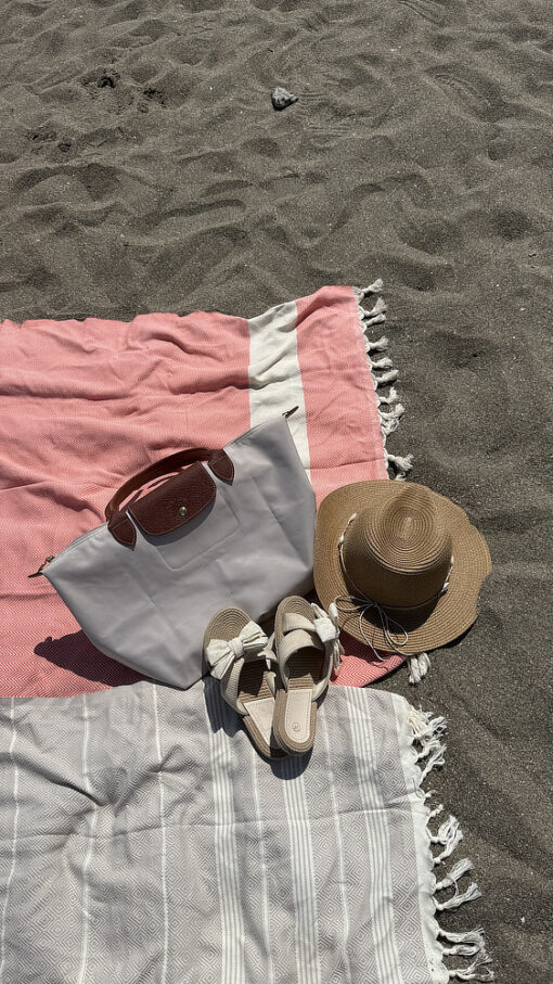 katoenen hamamdoeken beachie cannes koraal blanes beige