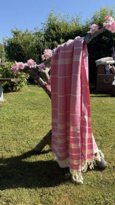 roze hamamdoek van katoen beachie blanes rose