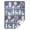 wiegdeken blauw katoen chenille diertjes klippan wildlife
