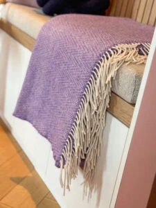 plaid lila cashmere merinowol john hanly 1440