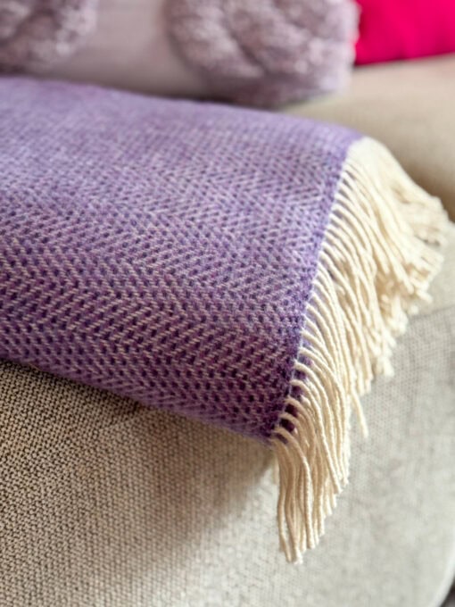 plaid lila kasjmier merinowol john hanly 1440